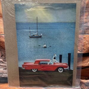1960 Ford Thunderbird Vintage Print Ad Red Convertible Ocean Scene